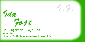 ida fojt business card